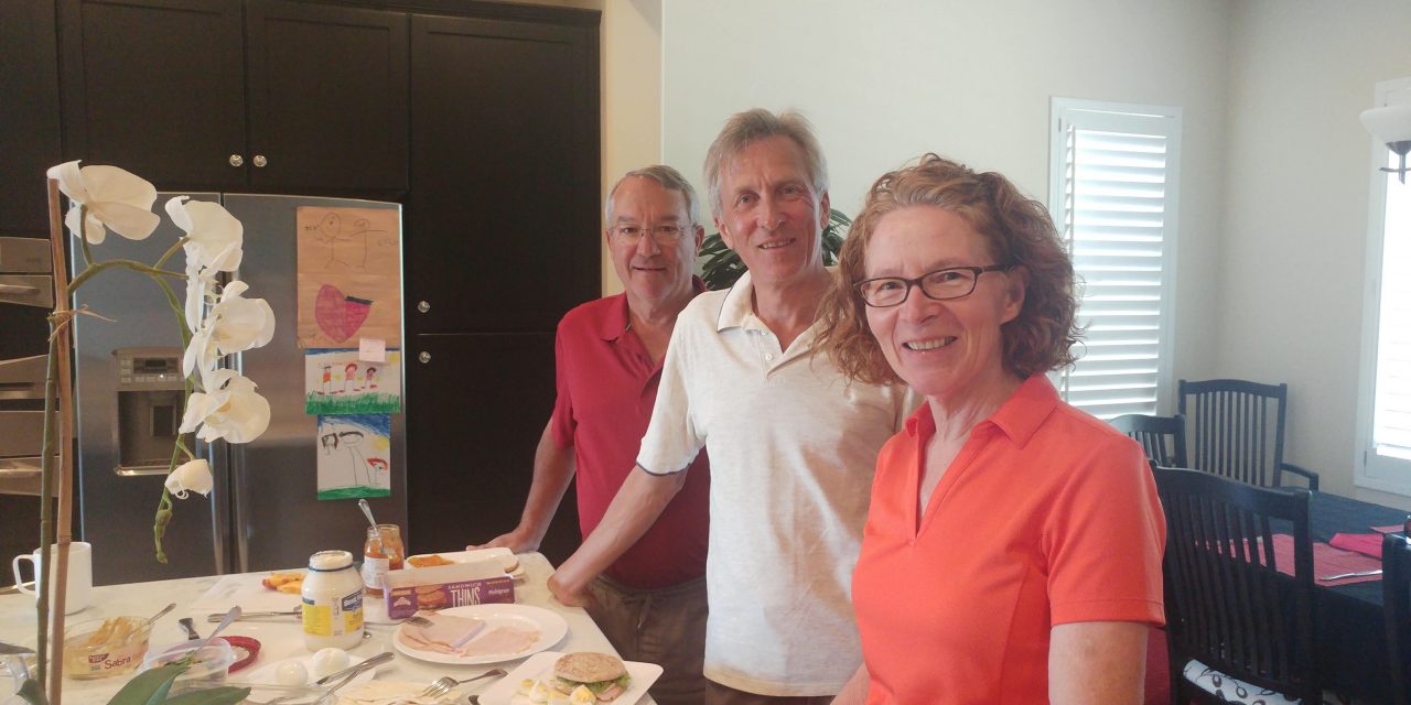 Visiting friends of  old – Mark and Elaine